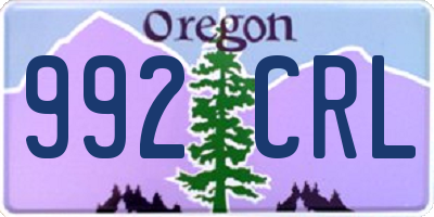 OR license plate 992CRL