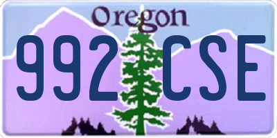 OR license plate 992CSE