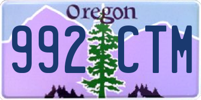 OR license plate 992CTM