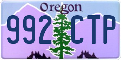 OR license plate 992CTP