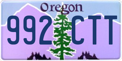 OR license plate 992CTT