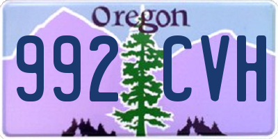 OR license plate 992CVH