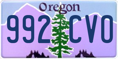 OR license plate 992CVO