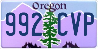 OR license plate 992CVP
