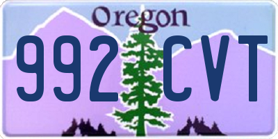 OR license plate 992CVT