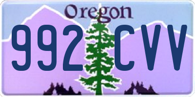 OR license plate 992CVV