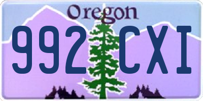 OR license plate 992CXI