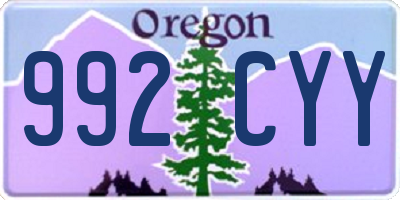 OR license plate 992CYY