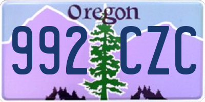 OR license plate 992CZC