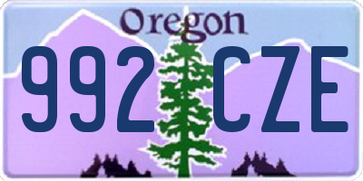 OR license plate 992CZE