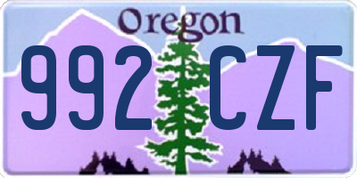OR license plate 992CZF