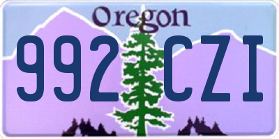 OR license plate 992CZI
