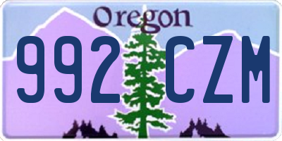 OR license plate 992CZM