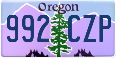 OR license plate 992CZP