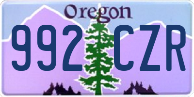 OR license plate 992CZR