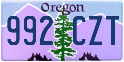 OR license plate 992CZT