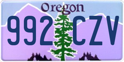 OR license plate 992CZV