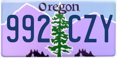 OR license plate 992CZY