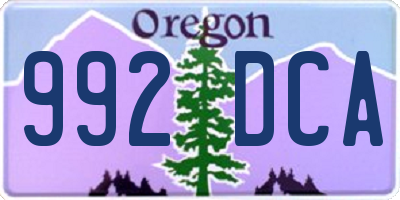 OR license plate 992DCA