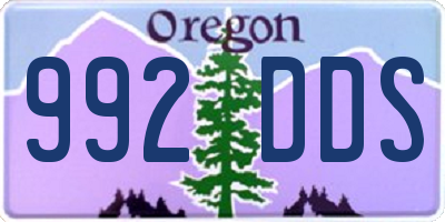 OR license plate 992DDS