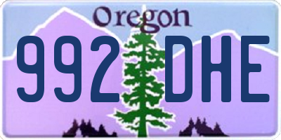 OR license plate 992DHE
