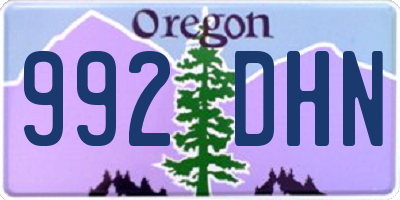 OR license plate 992DHN