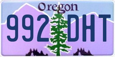 OR license plate 992DHT