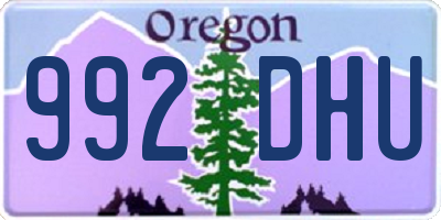 OR license plate 992DHU