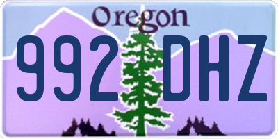 OR license plate 992DHZ