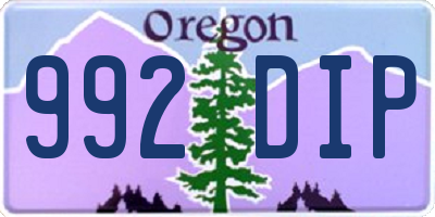 OR license plate 992DIP