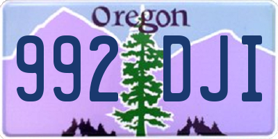 OR license plate 992DJI