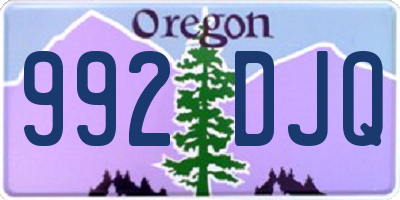 OR license plate 992DJQ