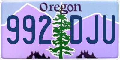 OR license plate 992DJU