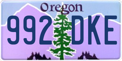 OR license plate 992DKE