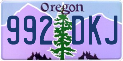 OR license plate 992DKJ