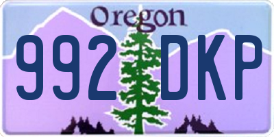OR license plate 992DKP