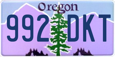 OR license plate 992DKT