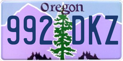 OR license plate 992DKZ