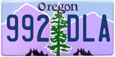 OR license plate 992DLA