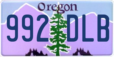 OR license plate 992DLB