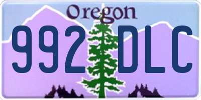 OR license plate 992DLC