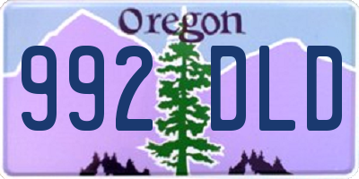 OR license plate 992DLD