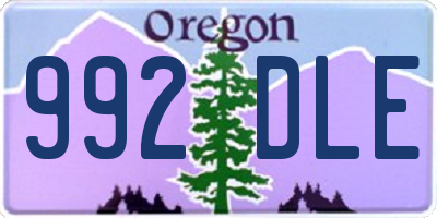 OR license plate 992DLE