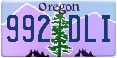 OR license plate 992DLI
