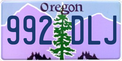 OR license plate 992DLJ