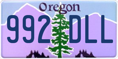 OR license plate 992DLL
