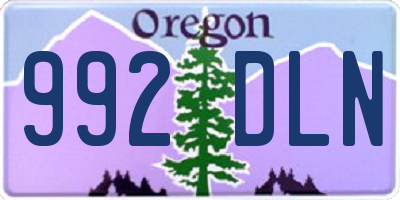 OR license plate 992DLN