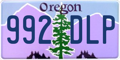 OR license plate 992DLP