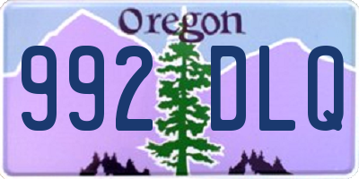 OR license plate 992DLQ