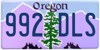 OR license plate 992DLS
